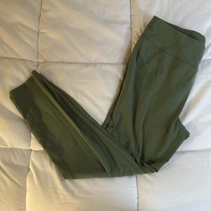 J. Crew High Waisted High Rise 7/8 Leggings in Cypress Green with Signature Flex